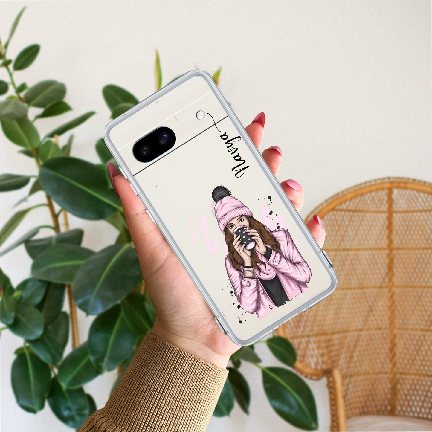 Coffee Time Customize Transparent Silicon Case For Google