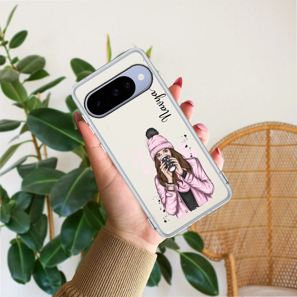 Coffee Time Customize Transparent Silicon Case For Google Pixel 8 Pro 5G