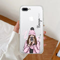 Coffee Time Customize Transparent Silicon Case For iPhone 7 Plus / iPhone 8 Plus