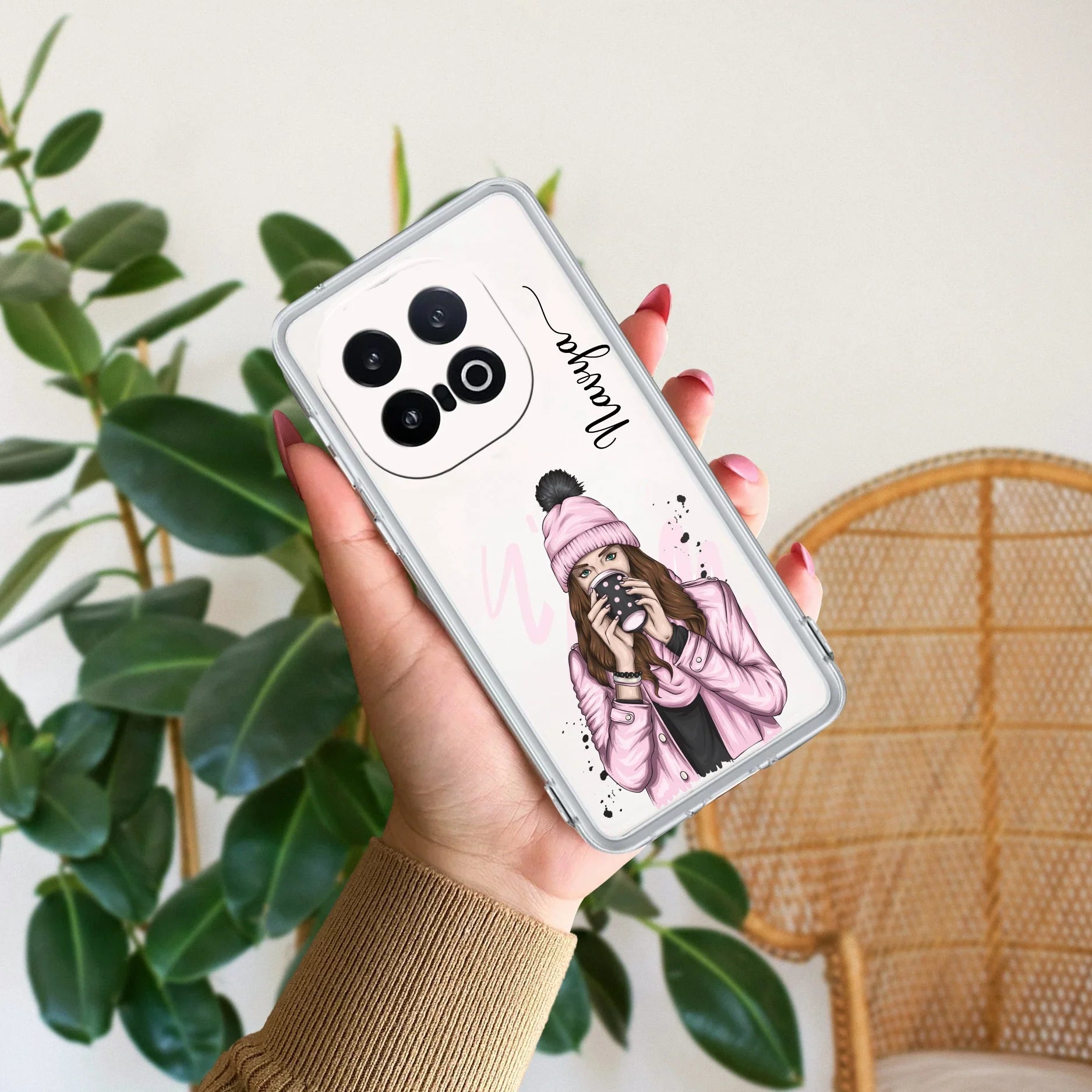 Coffee Time Customize Transparent Silicon Case For iQOO 13 5G