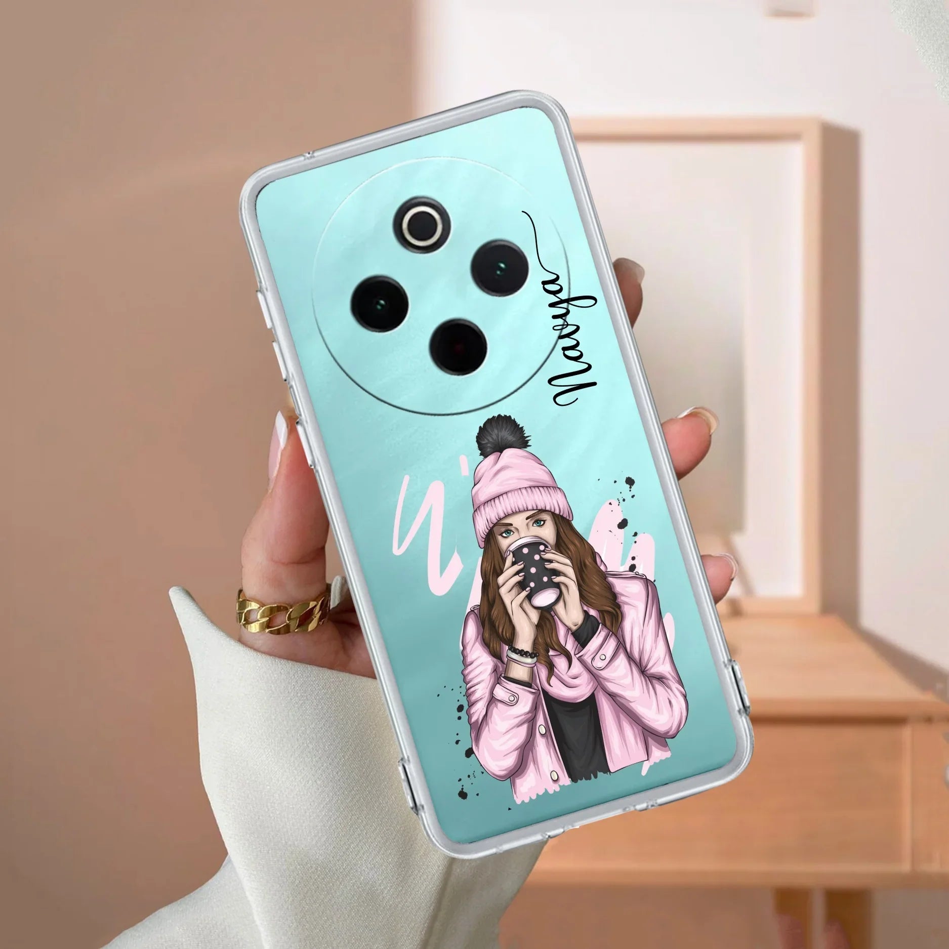 Coffee Time Customize Transparent Silicon Case For iQOO Z10 5G