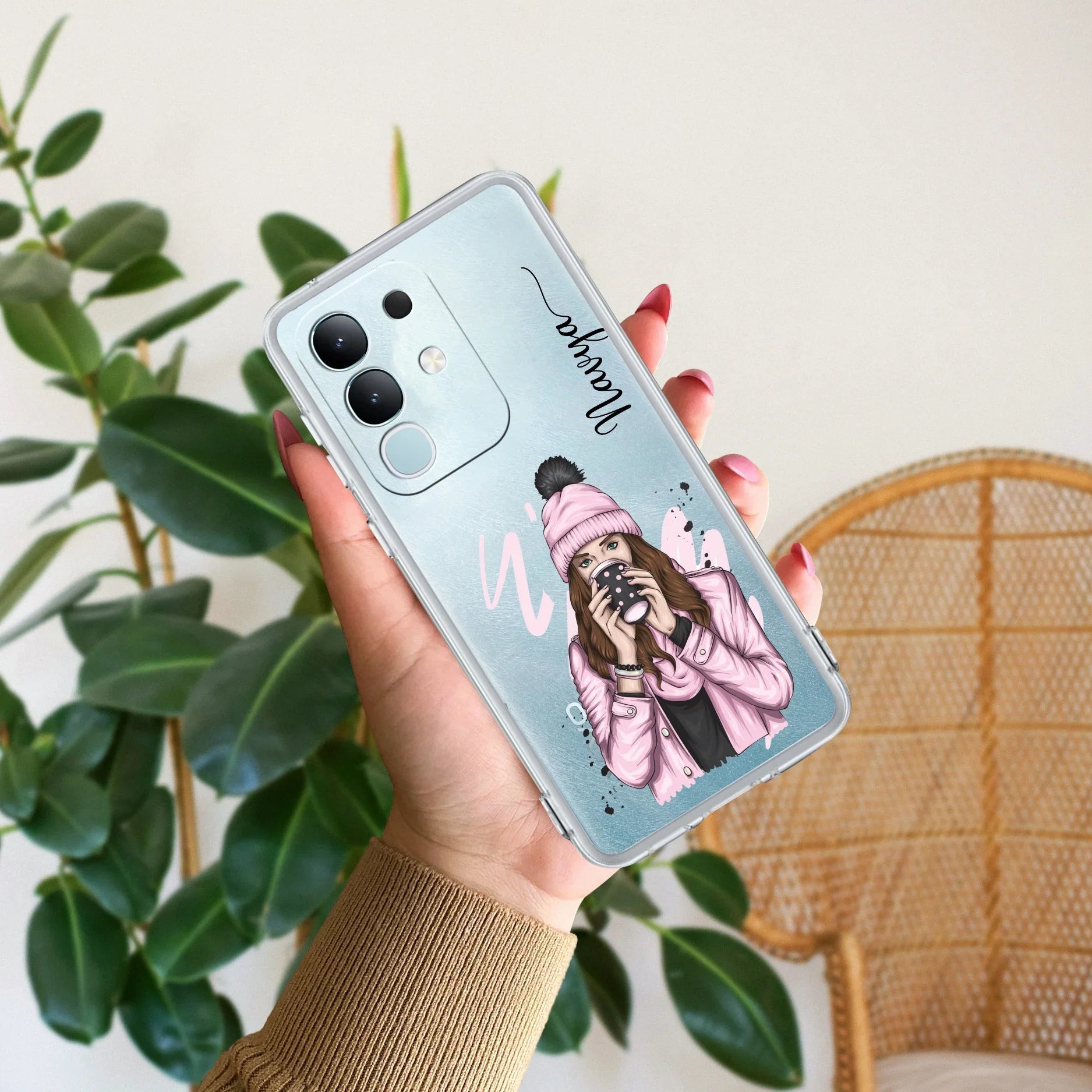 Coffee Time Customize Transparent Silicon Case For iQOO Z7 5G