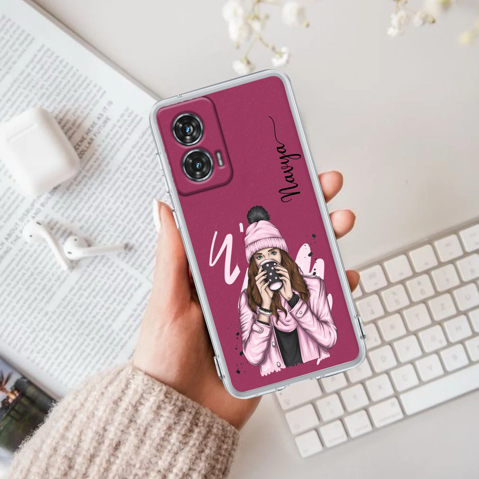 Coffee Time Customize Anti Yellow Case For Motorola Edge 50 Fusion 5G