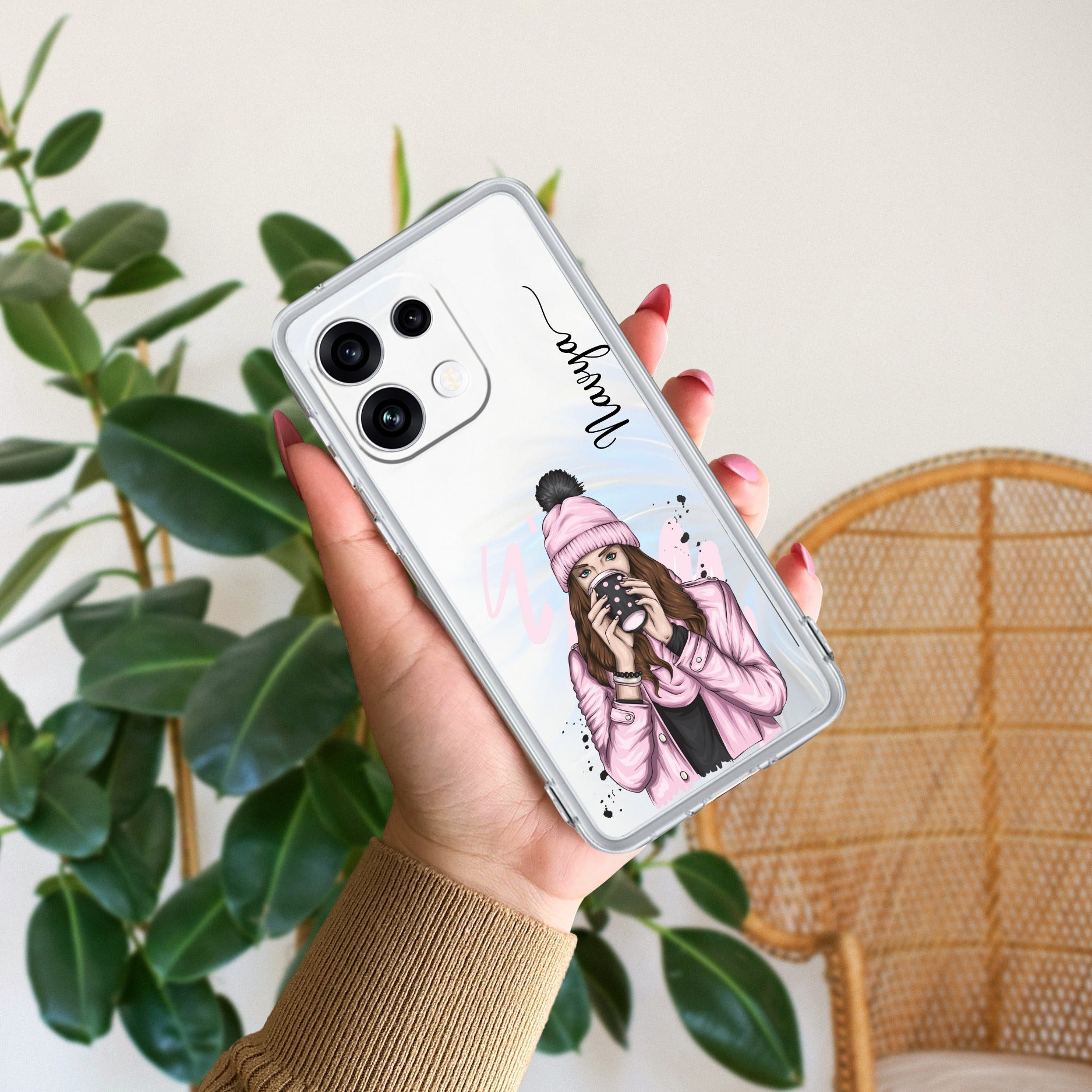 Coffee Time Customize Anti Yellow Case For Oppo Reno 16C 5G