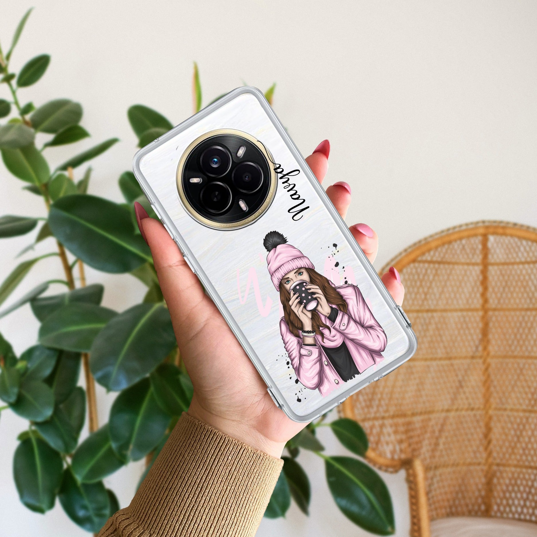 Coffee Time Customize Transparent Silicon Case For Realme 14 Pro 5G