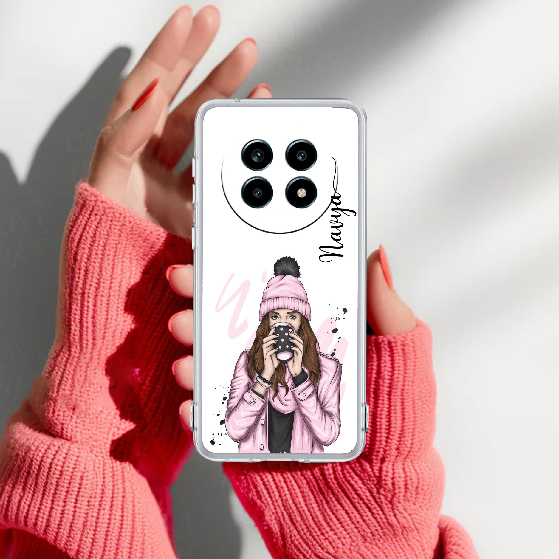 Coffee Time Customize Transparent Silicon Case For Realme 14 Pro Lite 5G