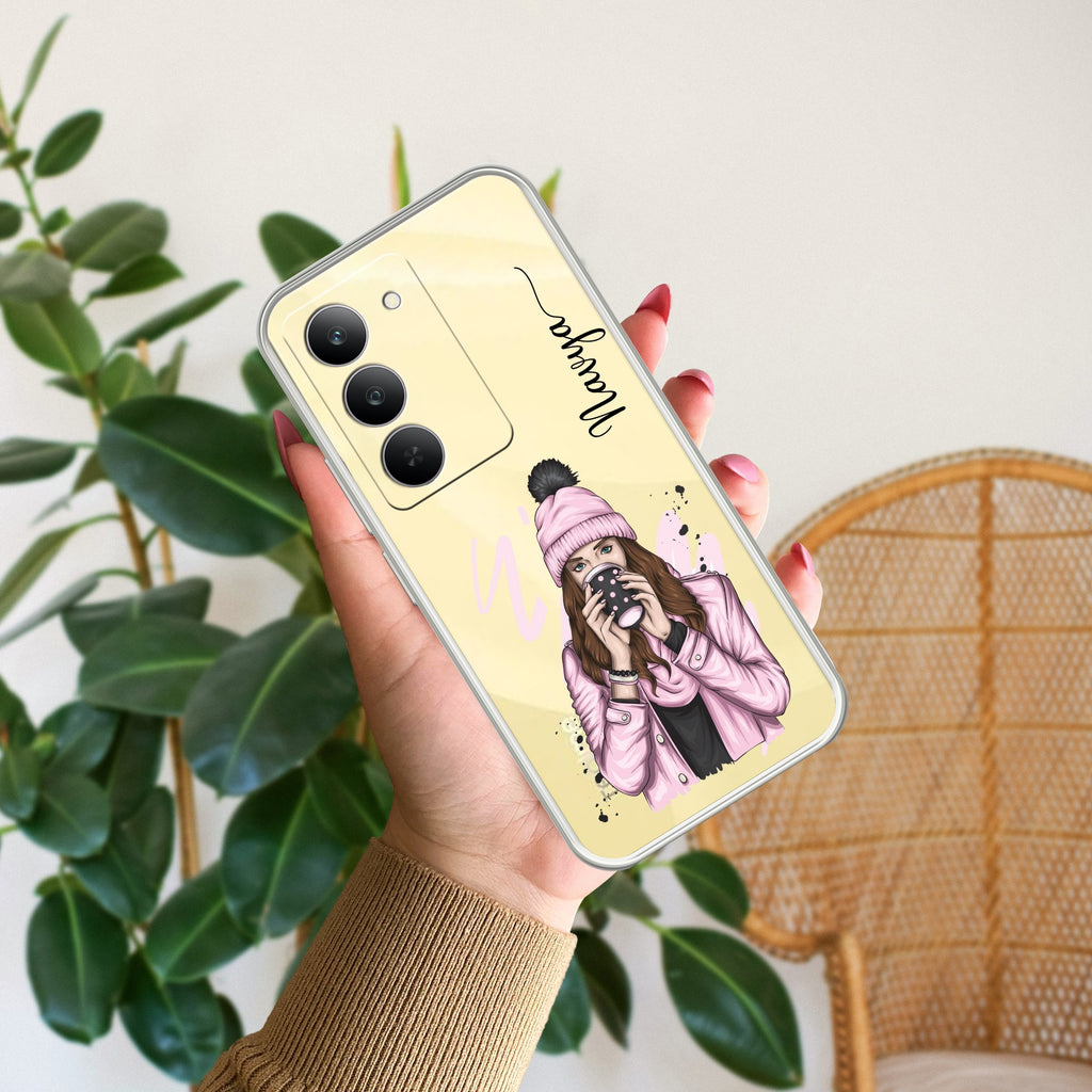 Coffee Time Customize Anti Yelllow Case For Realme 14x 5G