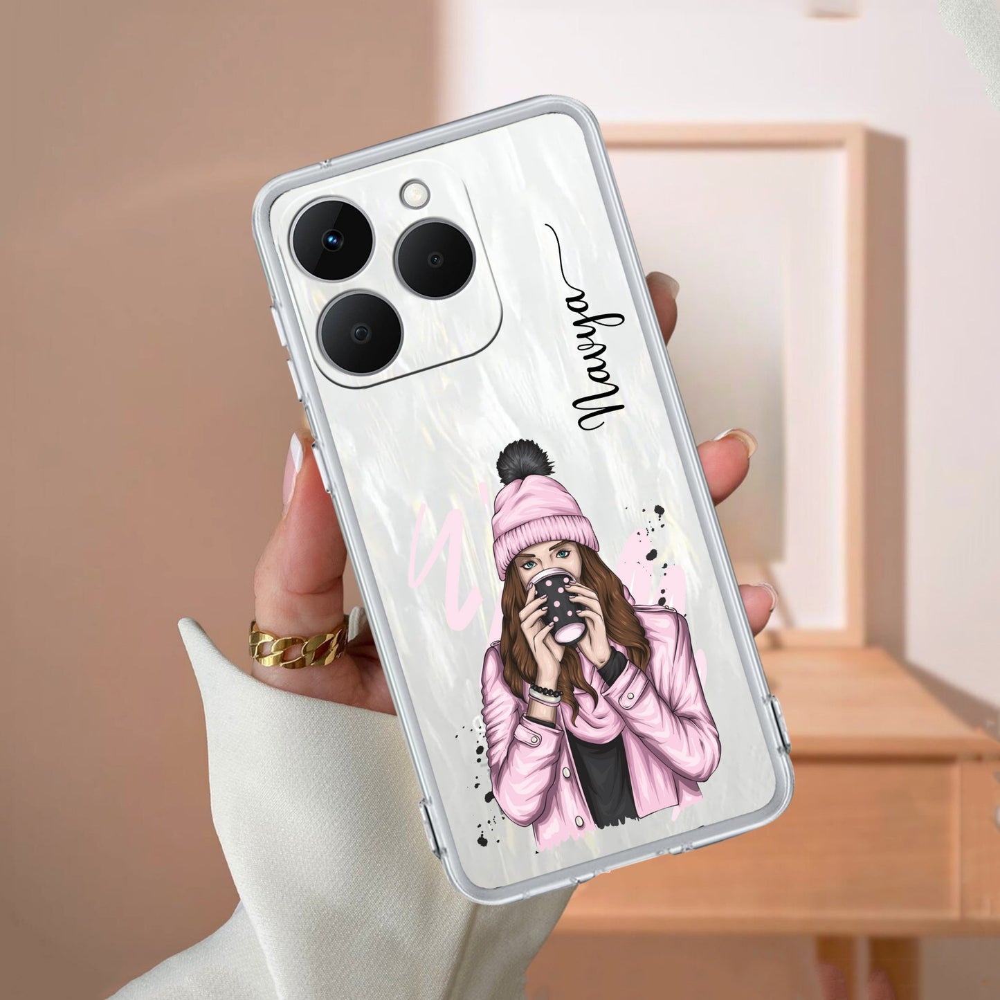 Coffee Time Customize Transparent Silicon Case For Realme/Narzo