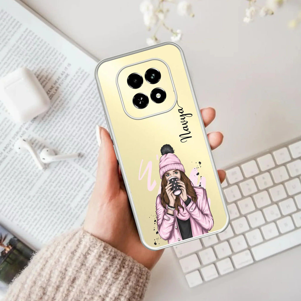 Coffee Time Customize Transparent Silicon Case For Realme P1 5G