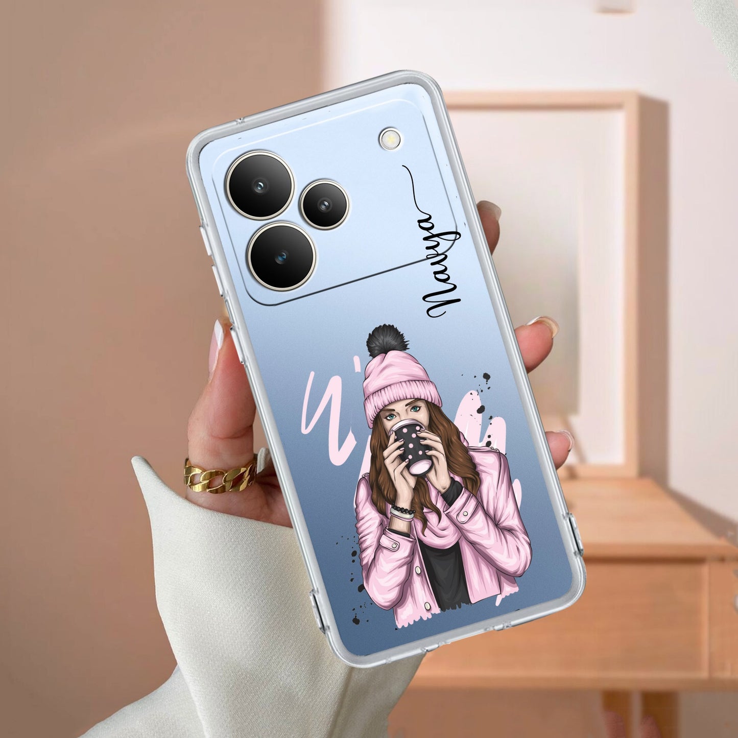 Coffee Time Customize Transparent Silicon Case For Realme/Narzo