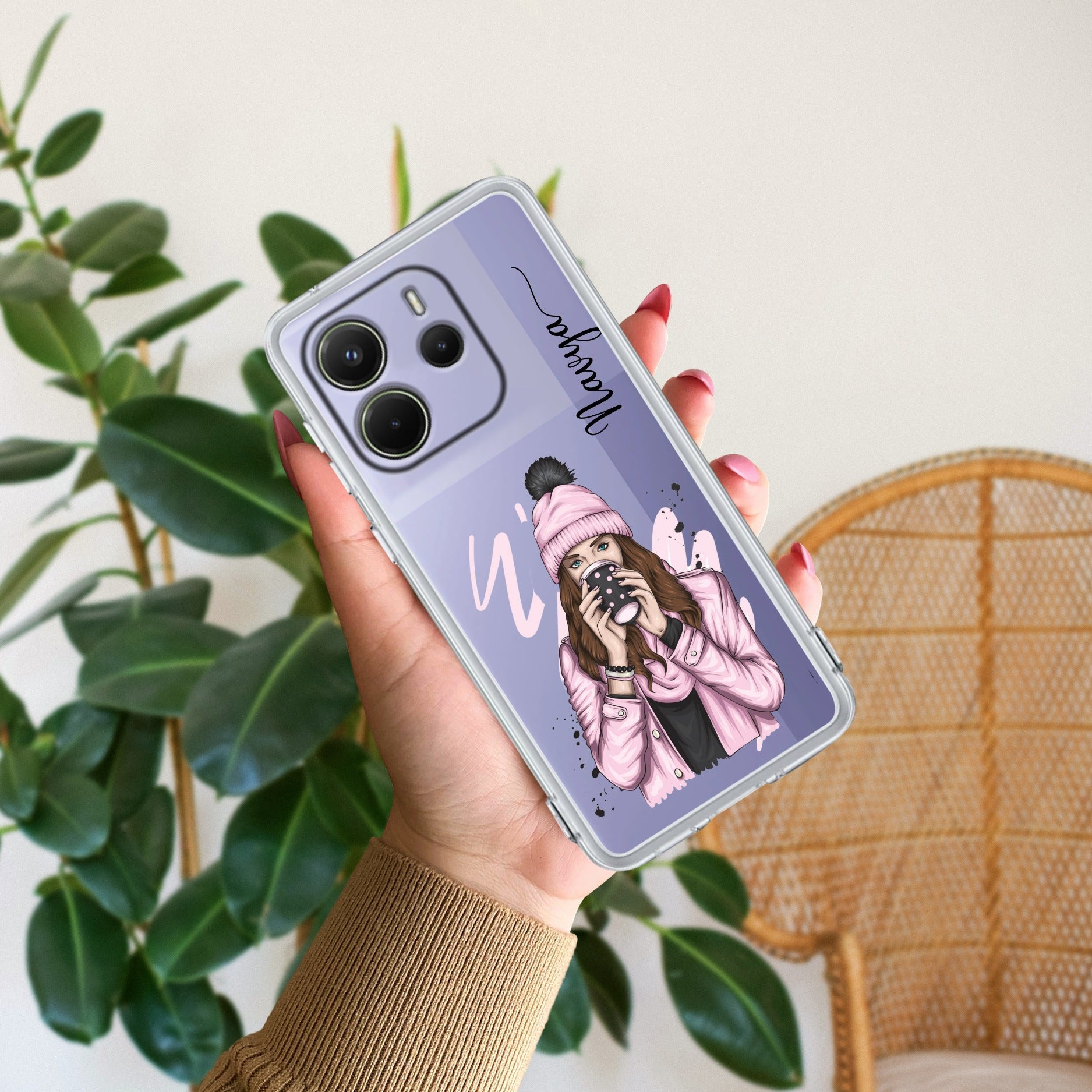 Coffee Time Customize Transparent Silicon Case For Redmi Note 14 5G