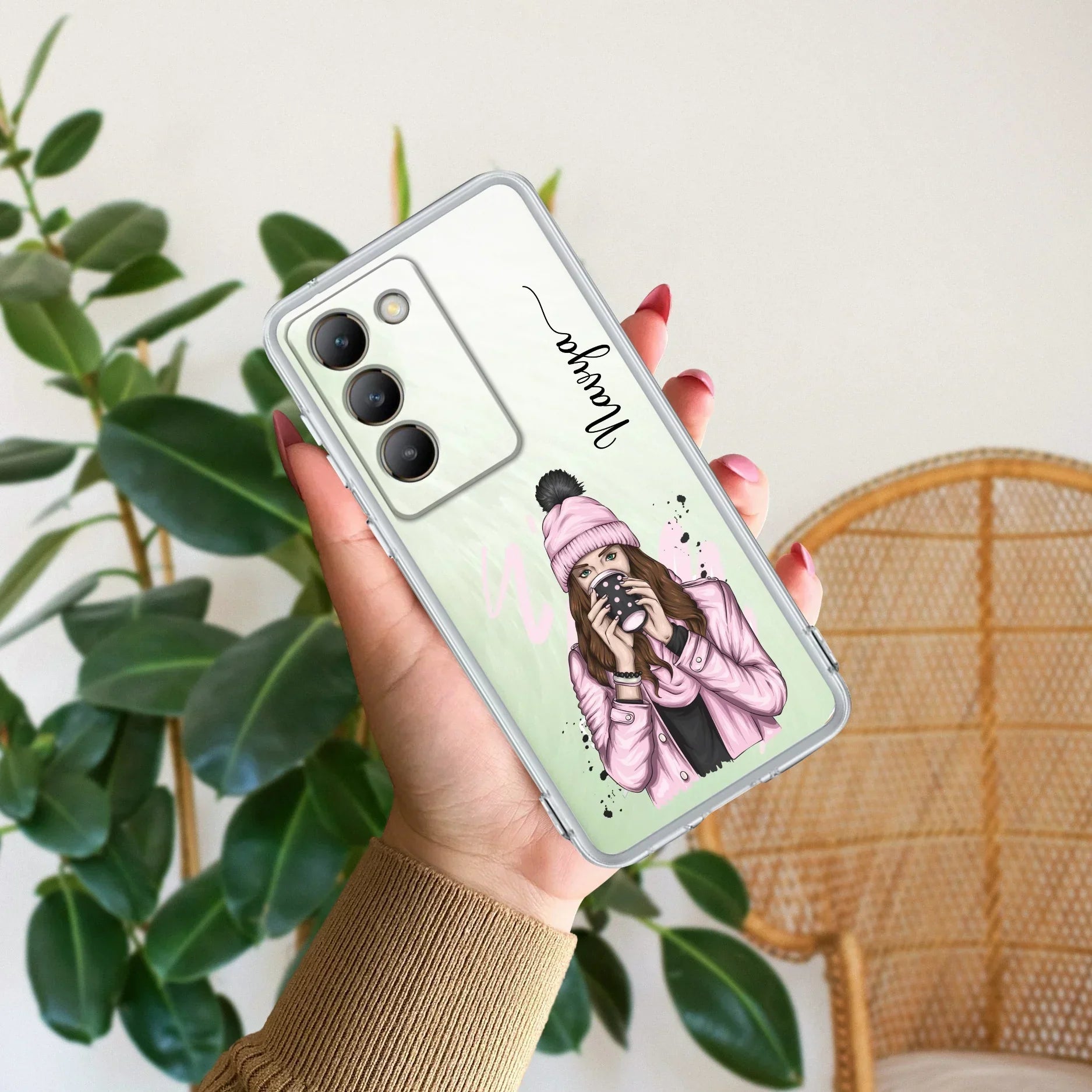 Coffee Time Customize Transparent Silicon Case For Vivo Y200e 5G