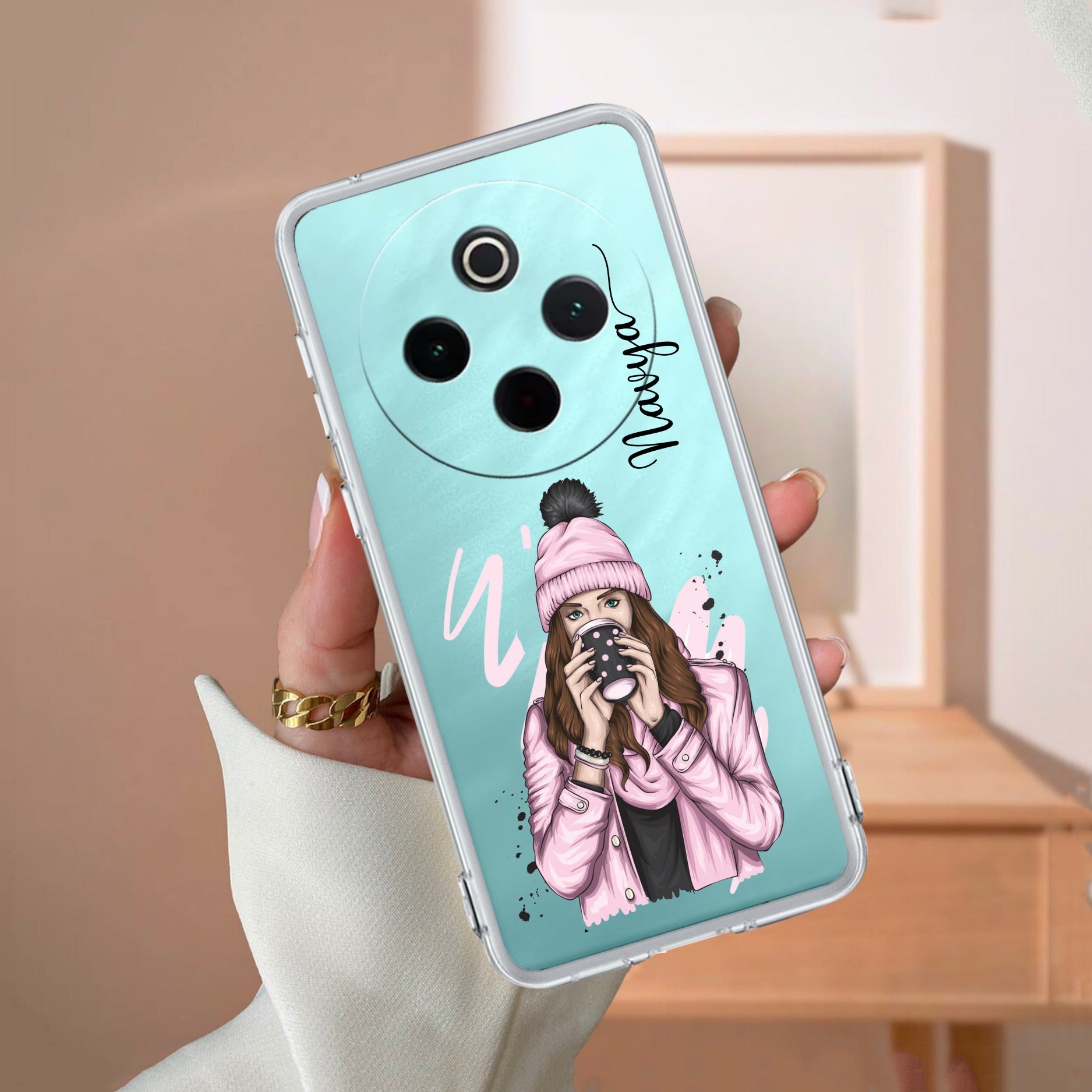 Coffee Time Customize Transparent Silicon Case For Vivo T4 5G