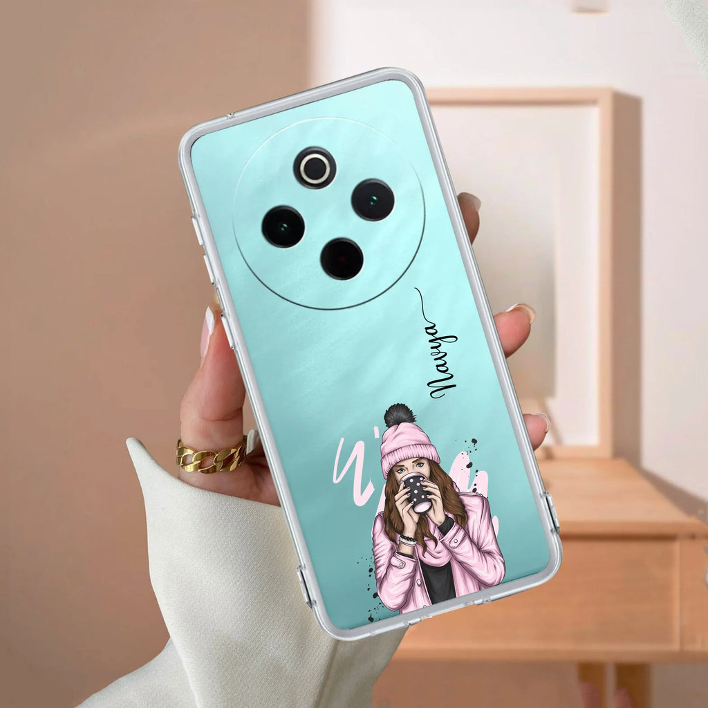 Coffee Time Customize Transparent Silicon Case For Vivo V29 5G