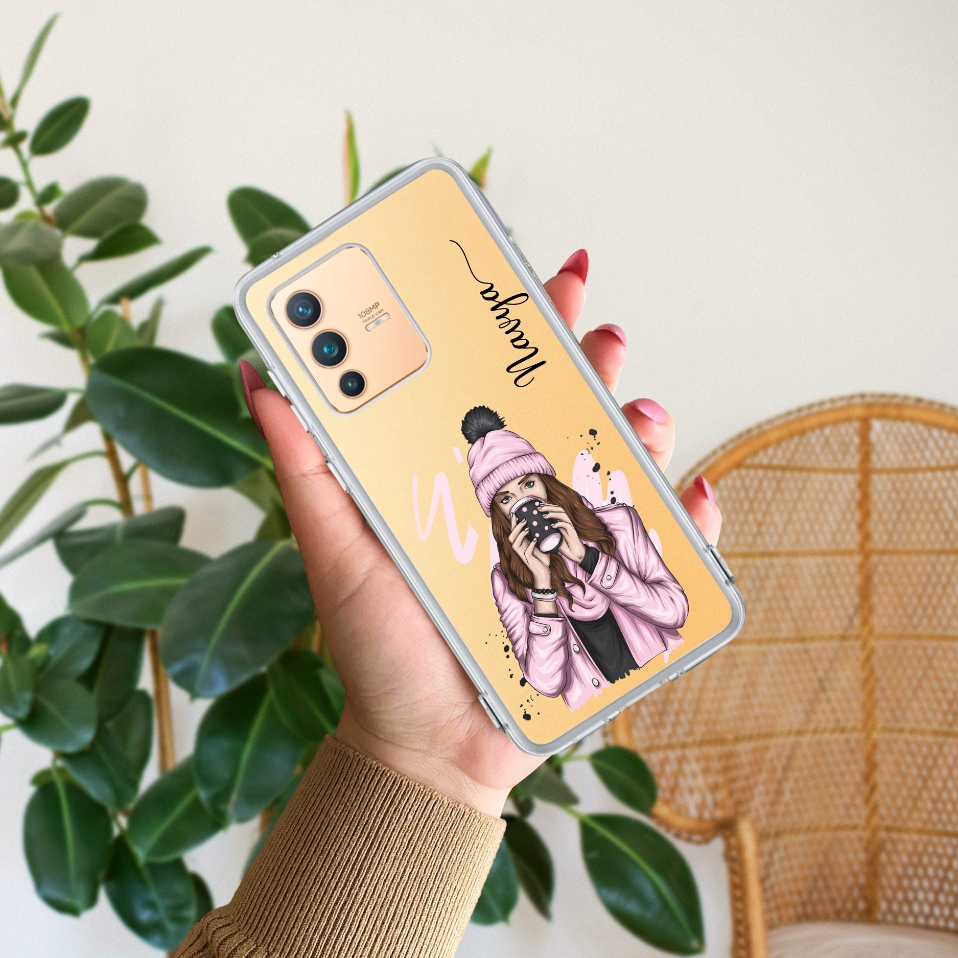 Coffee Time Customize Transparent Silicon Case For Vivo V23 Pro 5G