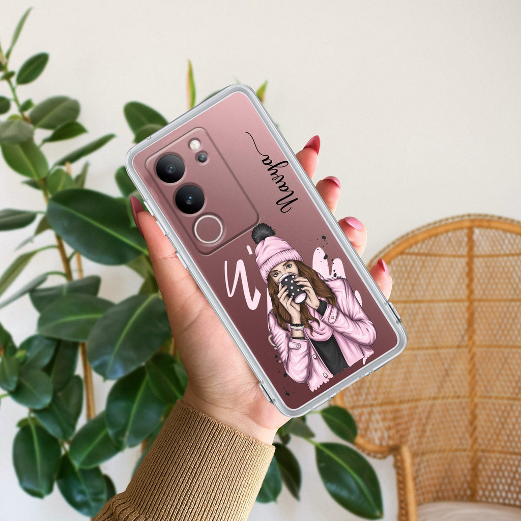 Coffee Time Customize Transparent Silicon Case For Vivo V29 Pro 5G