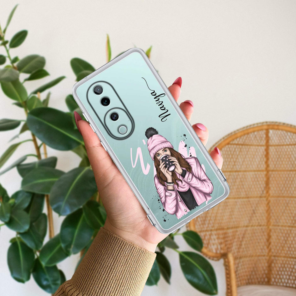 Coffee Time Customize Transparent Silicon Case For Vivo X200 5G