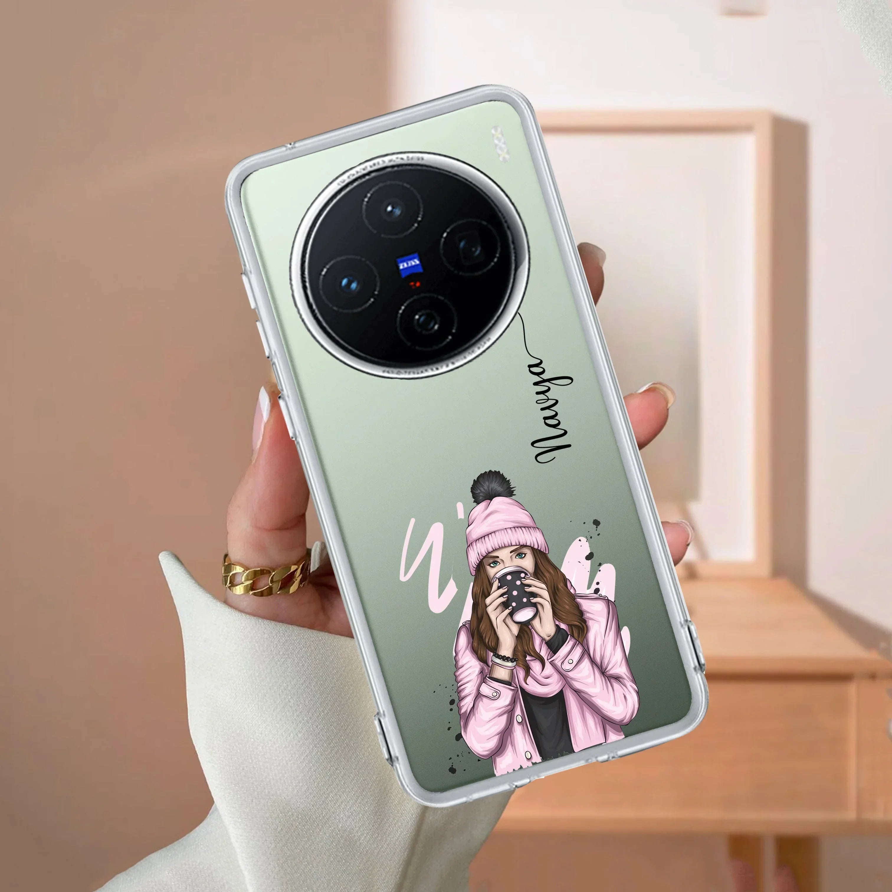 Coffee Time Customize Transparent Silicon Case For Vivo Y100 5G /  Vivo Y100A 5G