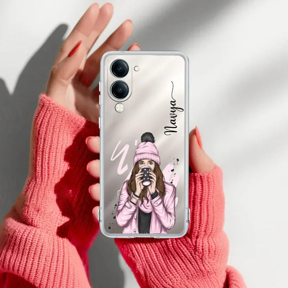 Coffee Time Customize Transparent Silicon Case For Vivo Y27 4G