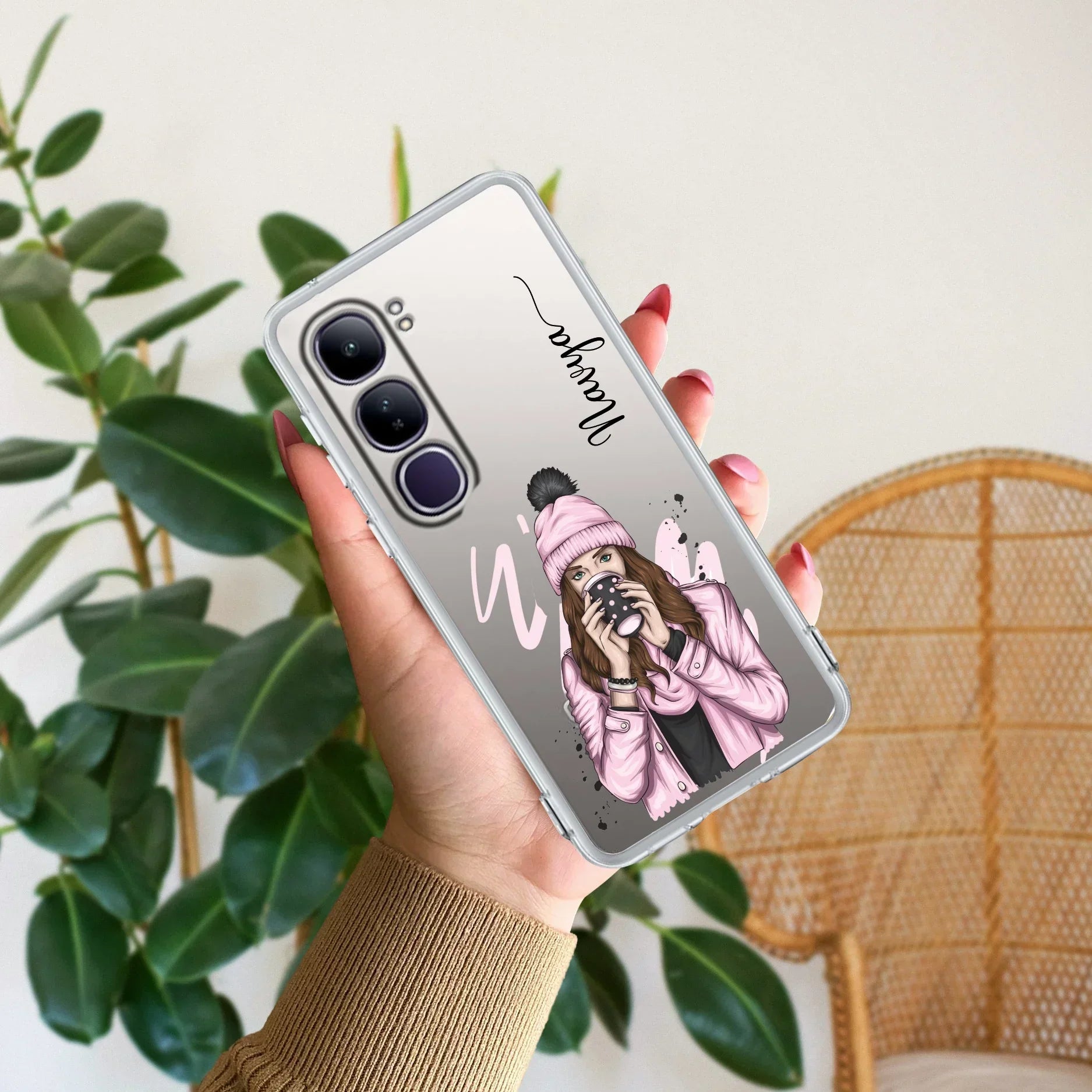 Coffee Time Customize Transparent Silicon Case For Vivo Y58 5G