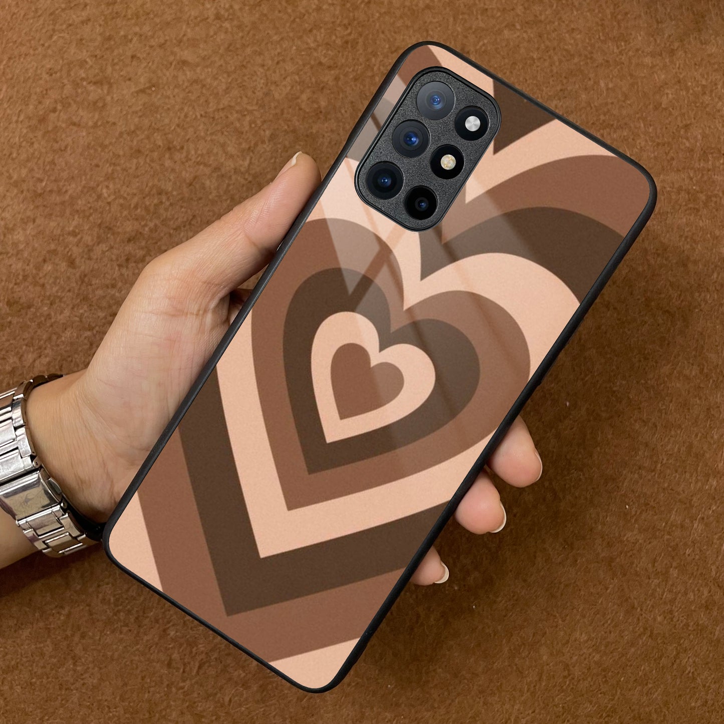 Latte Love Patter Glass Case Cover - Coffee For OnePlus