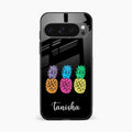 Colorful Pineapple Glass Case Cover For Google Pixel 10 Pro XL