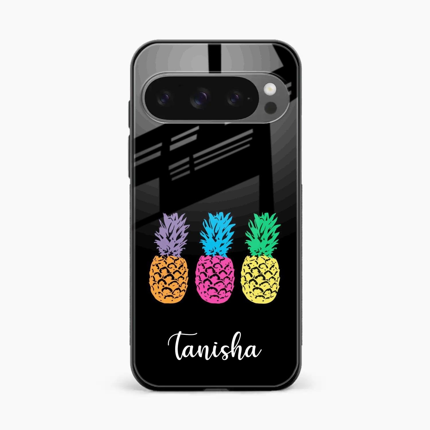 Colorful Pineapple Glass Case Cover For Google Pixel 10 Pro XL