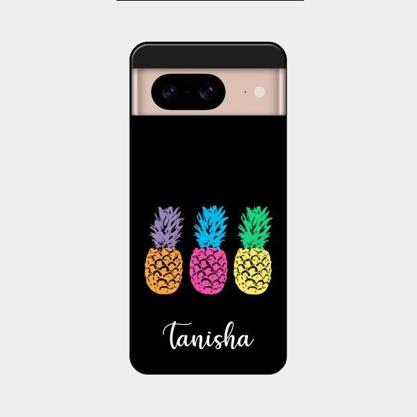 Colorful Pineapple Glass Case Cover For Google Pixel 8 5G