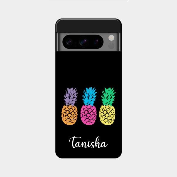 Colorful Pineapple Glass Case Cover For Google Pixel 8 Pro 5G