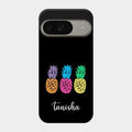 Colorful Pineapple Glass Case Cover For Google Pixel 9 5G