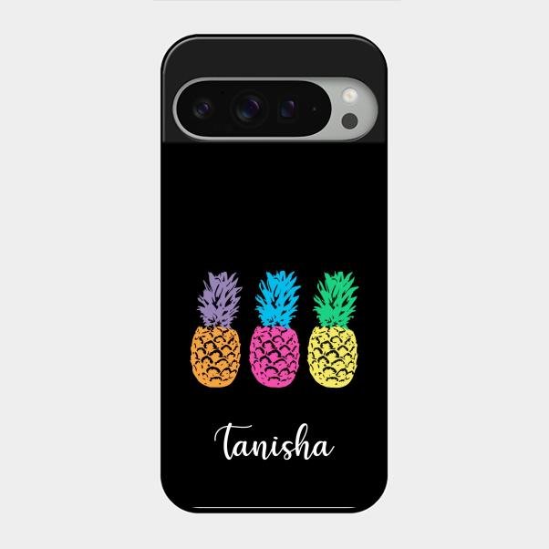Colorful Pineapple Glass Case Cover For Google Pixel 9 Pro Xl