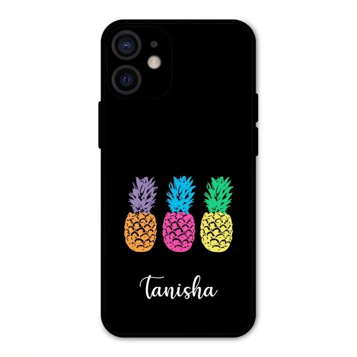 Colorful Pineapple Glass Case Cover For iPhone 12 mini