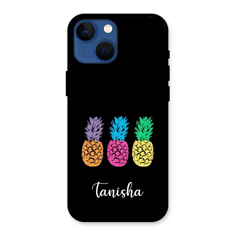 Colorful Pineapple Glass Case Cover For iPhone 13 mini
