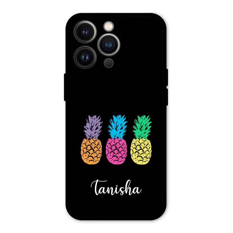 Colorful Pineapple Glass Case Cover For iPhone 13 Pro