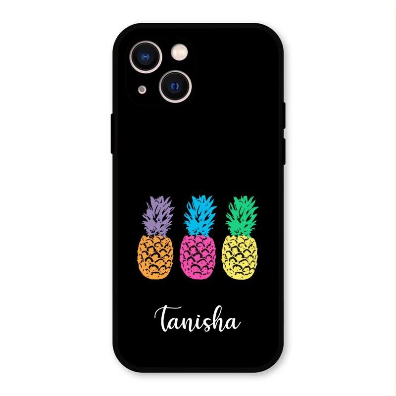 Colorful Pineapple Glass Case Cover For iPhone 13