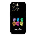 Colorful Pineapple Glass Case Cover For iPhone 14 Pro Max
