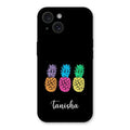 Colorful Pineapple Glass Case Cover For iPhone 15 Plus
