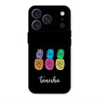 Colorful Pineapple Glass Case Cover For iPhone 17 Pro Max