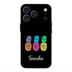 Colorful Pineapple Glass Case Cover For iPhone 17 Pro