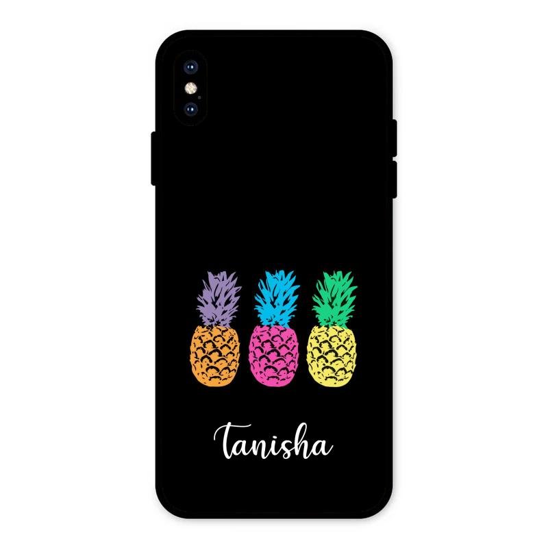 Colorful Pineapple Glass Case Cover For iPhone XS Max
