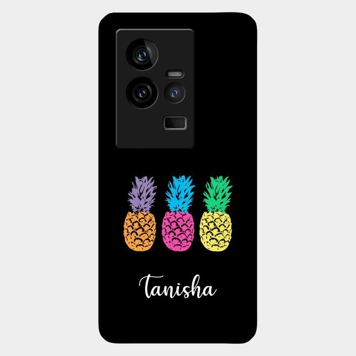 Colorful Pineapple Glass Case Cover For Iqoo 11 5G