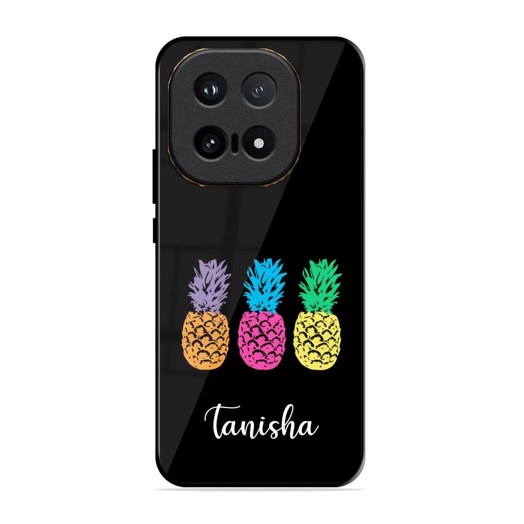 Colorful Pineapple Glass Case Cover For iQOO 15 5G