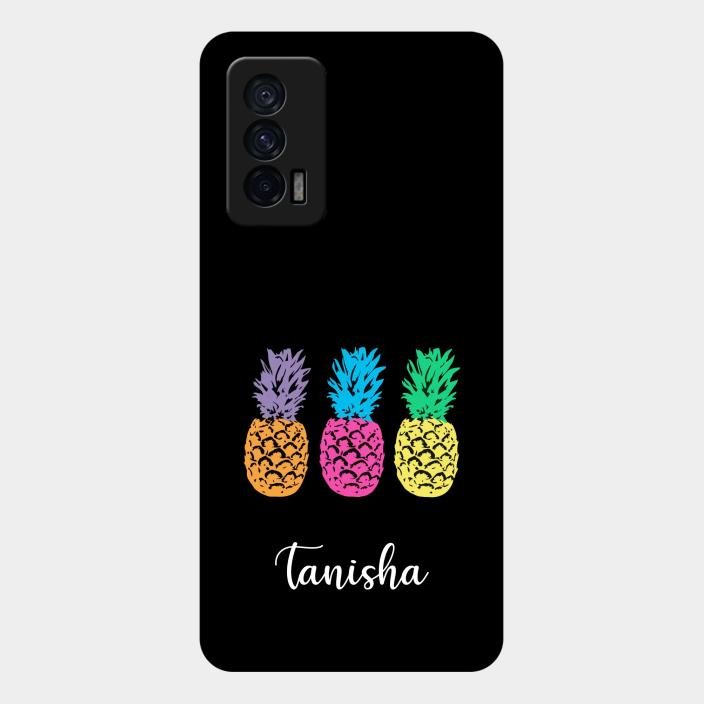 Colorful Pineapple Glass Case Cover For Iqoo 7 5G
