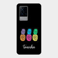 Colorful Pineapple Glass Case Cover For Iqoo 9 5G