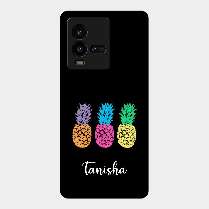 Colorful Pineapple Glass Case Cover For Iqoo 9T 5G