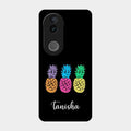 Colorful Pineapple Glass Case Cover For Iqoo Z10R