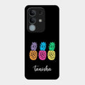 Colorful Pineapple Glass Case Cover For iQOO Z10x 5G
