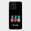 Colorful Pineapple Glass Case Cover For Iqoo Z9 5G
