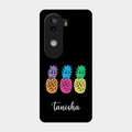 Colorful Pineapple Glass Case Cover For Iqoo Z9S 5G