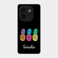 Colorful Pineapple Glass Case Cover For Iqoo Z9S Pro 5G